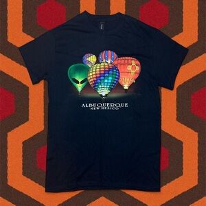 NWT Gildan Albuquerque NM Hot Air Balloon Festival Alien Graphic Tee — SMALL